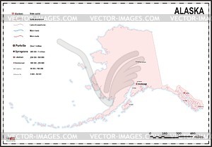 Alaska Map   Vector Clipart