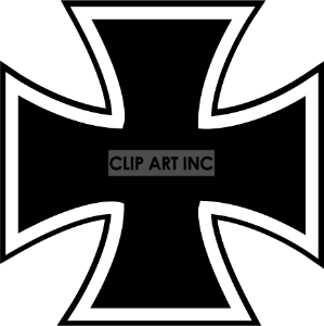 Black And White Vector Iron Cross