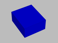 Blue Cube Illuminated By White Light Looking Blue
