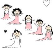 Bridesmaid Clipart Bride With Bridesmaids For