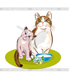 Cat Eating Clip Art Pictures