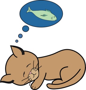 Cat Eating Fish Clipart Cartoon Cat Eating Fish