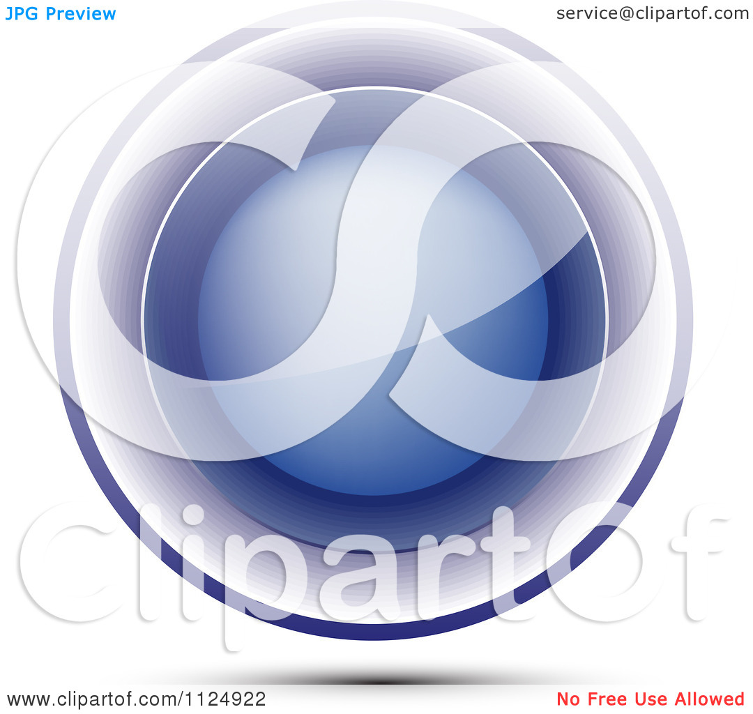 Clipart Of A 3d Reflective Blue Orb   Royalty Free Vector Illustration