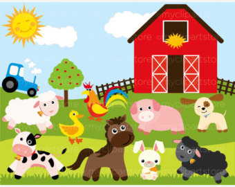     Donnald   Farm Animals Clip Art   Digital Clipart   Instant Download