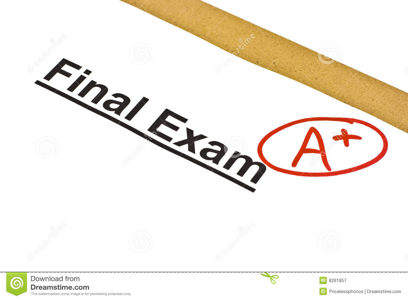 Final Exam Marked With A  Royalty Free Stock Photography   Image