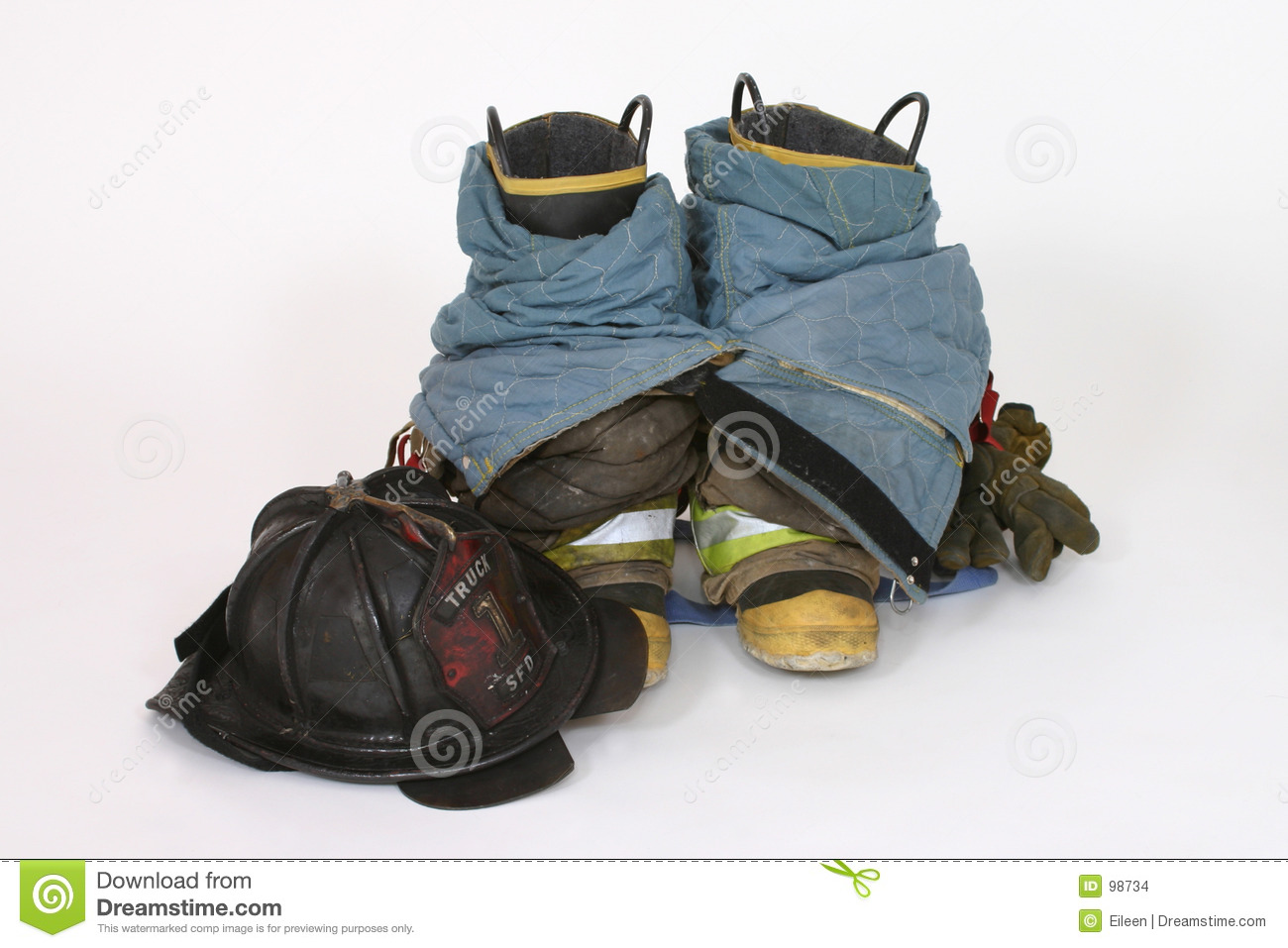 Fire Boots And Helmet