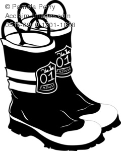 Illustration Of A Pair Of Fireman S Boots   Acclaim Stock Photography