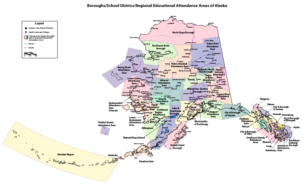 Map Of Alaska School Districts