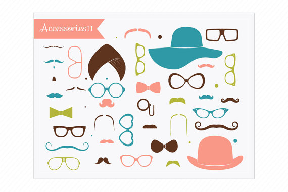 Mustaches Clipart   Little Man   Accessories Ii   Hats Glasses