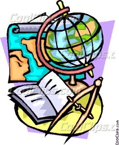 Navigation With Globe Vector Clip Art