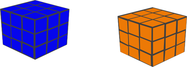 Orang And Blue Cubes Clip Art At Clker Com   Vector Clip Art Online