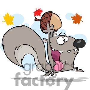 Royalty Free 6737 Royalty Free Clip Art Crazy Gray Squirrel Cartoon    