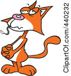 Royalty Free Rf Clip Art Illustration Of A Cartoon Guilty Orange Cat