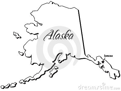 State Of Alaska Outline Stock Photos   Image  5067843