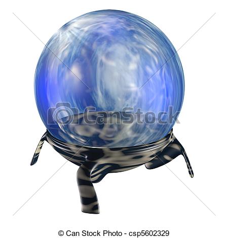 Stock Illustration Of Magic Blue Orb   3d Rendered Magic Orb With Sky