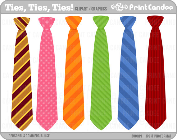 Tie Clip Art Ties   Digital Clip Art