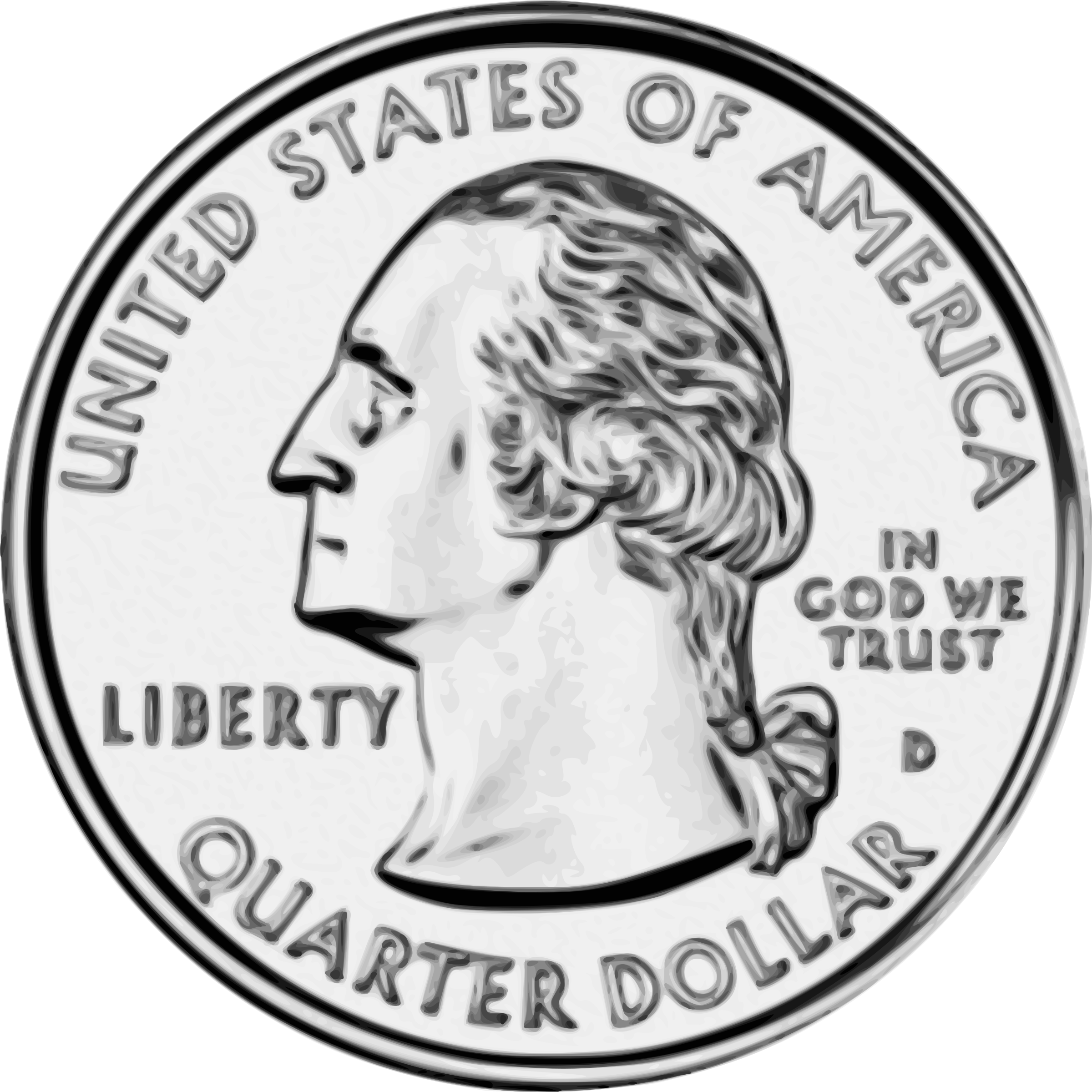 United States Quarter Front By Deluge