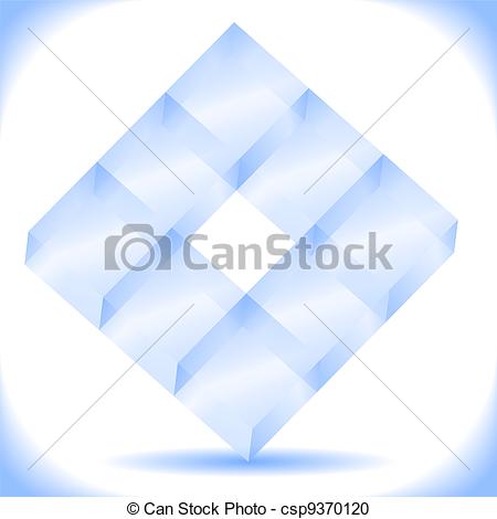 Vector Clipart Of Transparent Blue Cubes Vector Eps10 Illustration