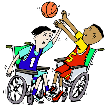 Wheelchair Basketball  In Color    Clip Art Gallery