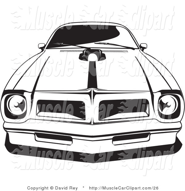 Automotive Clipart Of A 1977 Dark Red Pontiac Trans Am By David Rey