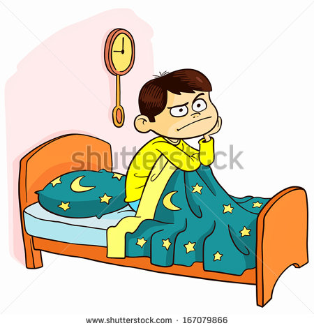 Awake Clipart Little Boy Laying In Bed And