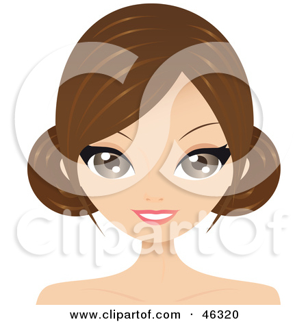 Brunette Woman With Side Bangs Wearing Her Hair In Side Buns    By