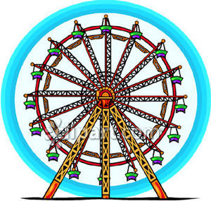 Carnival S Ferris Wheel   Royalty Free Clipart Picture