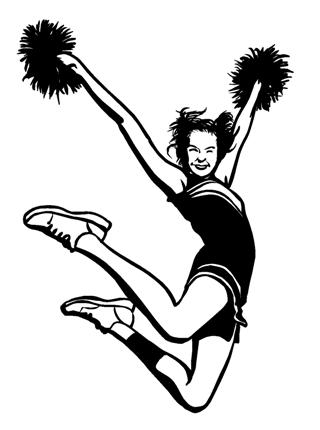 Cheerleading Clipart Jumps Cheerleader Jump Jumping Cheer