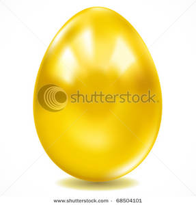 Clipart Image Of One Big Golden Easter Egg