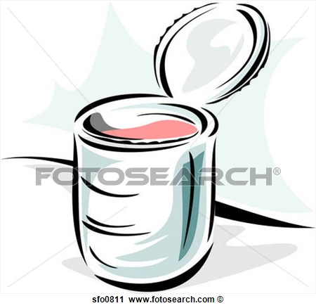 Clipart   Opened Tin Can  Fotosearch   Search Clip Art Illustration