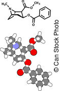 Cocaine Stimulant Drug Molecule  Used As Salt Or As Free Base  Crack