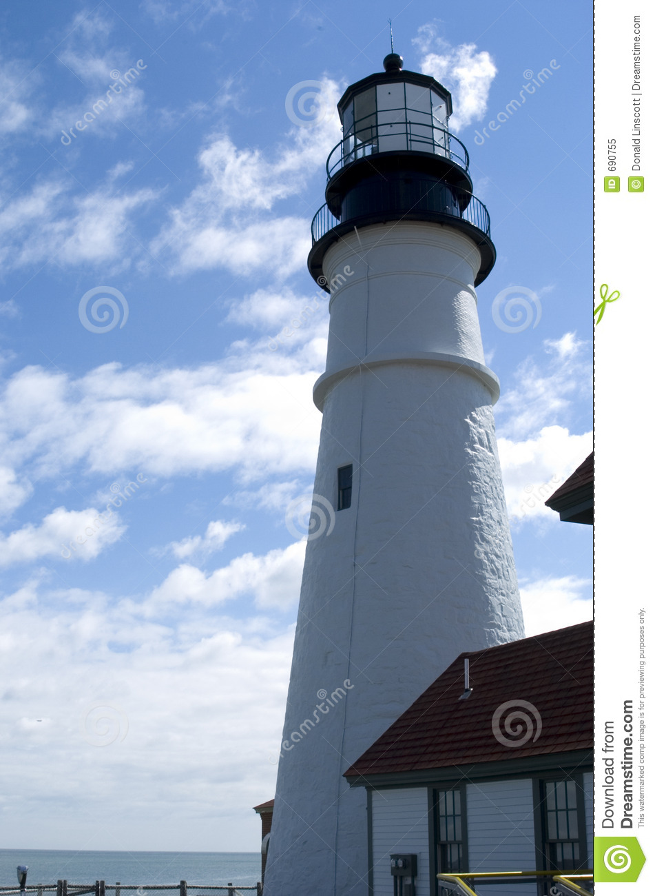 Headlight Lighthouse At Fort Williams In Cape Elizabeth Maine