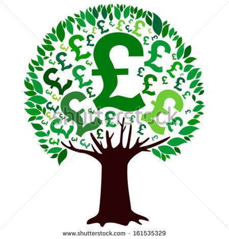Money Tree Wallpaper Stock Vector Money Tree Isolated On White