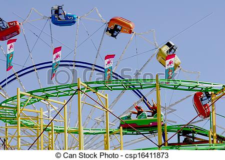 Picture Of State Fair Rides   Two Rides At The Fair Csp16411873    