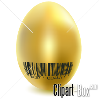 Related Golden Egg With Barcode Cliparts