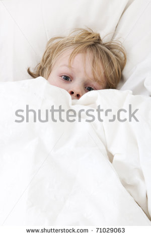 Wide Awake Clipart Young Child Lying Awake In His Bed With His Eyes