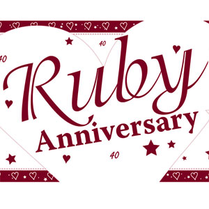40th Anniversary 40th Ruby Wedding Party Decorations Giant Ruby 40th    