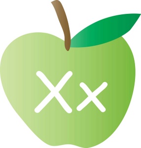 Alphabet Apple Clipart Image   Clip Art Illustration Of A Green Apple