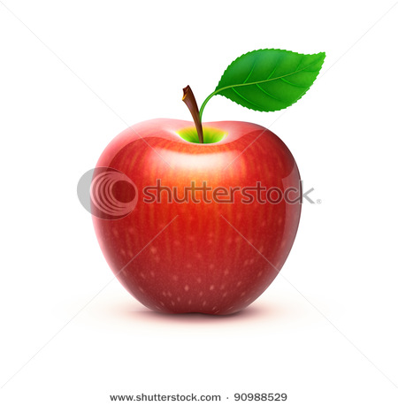 Apple Stem Clipart Picture Of A Shiny Red Apple