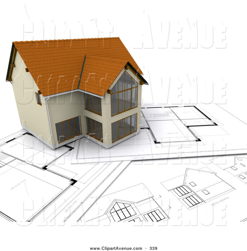 Avenue Clipart Of A Beautiful Custom Two Story House Resting On Top Of