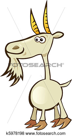 Clip Art   Funny Goat  Fotosearch   Search Clipart Illustration