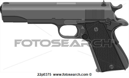 Clipart   Us Colt M1911 A1  Fotosearch   Search Clip Art Illustration