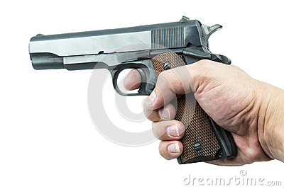 Colt Mark Iv Series80 Government M1911 In Hand  Stock Photo   Image    