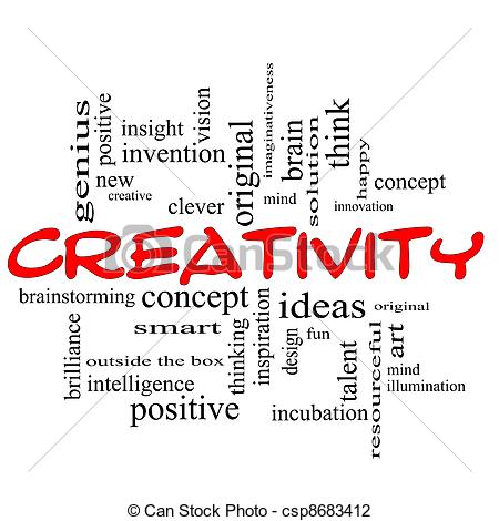 Concept Red Black   Creativity Word    Csp8683412   Search Clipart    