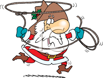 Cowboy Santa Claus Clip Art