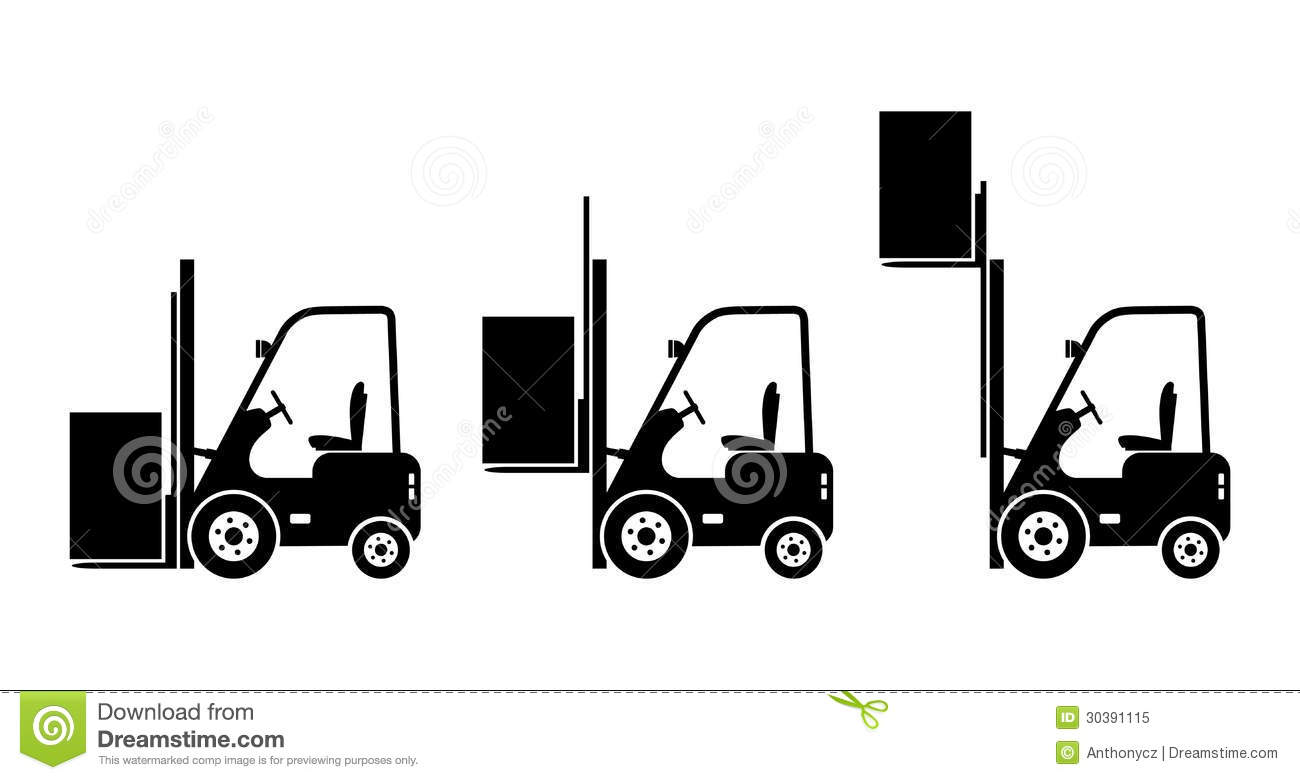 Forklift Truck Icons Royalty Free Stock Photo   Image  30391115