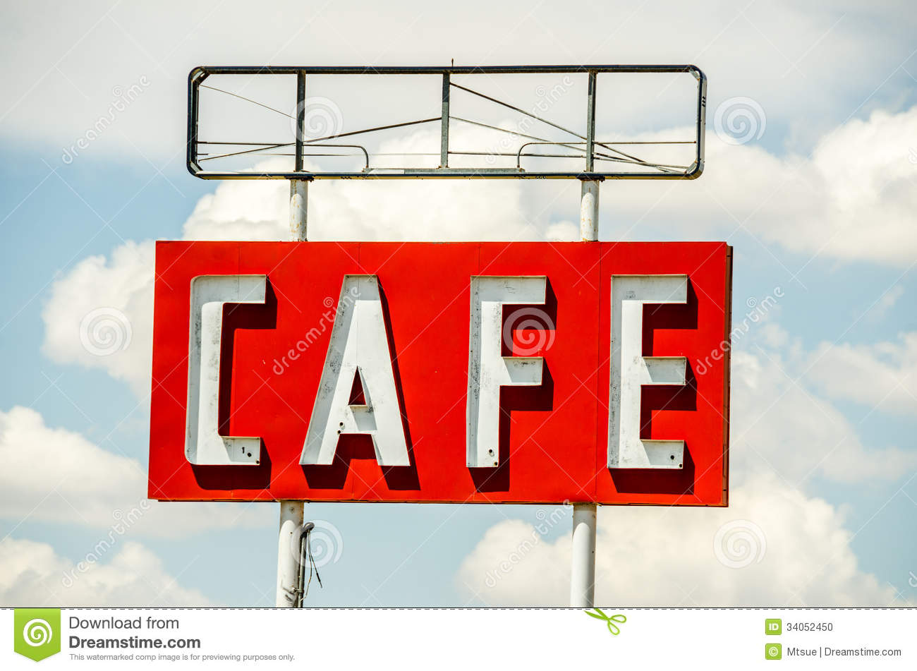 Generic Cafe Sign Stock Photo   Image  34052450
