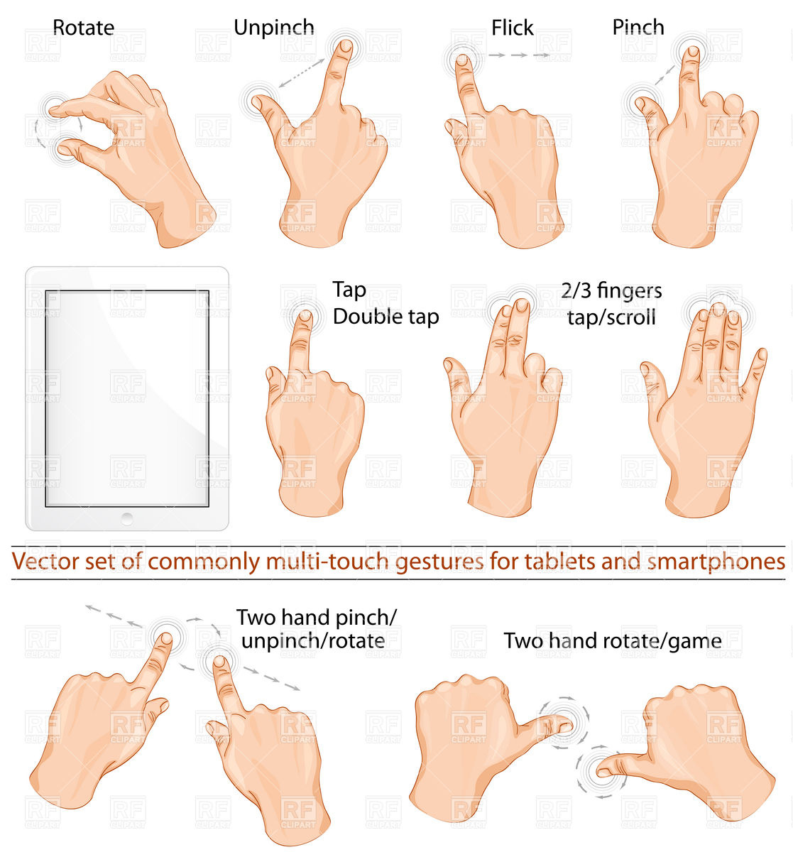 Hand Gesture Vector Free Download