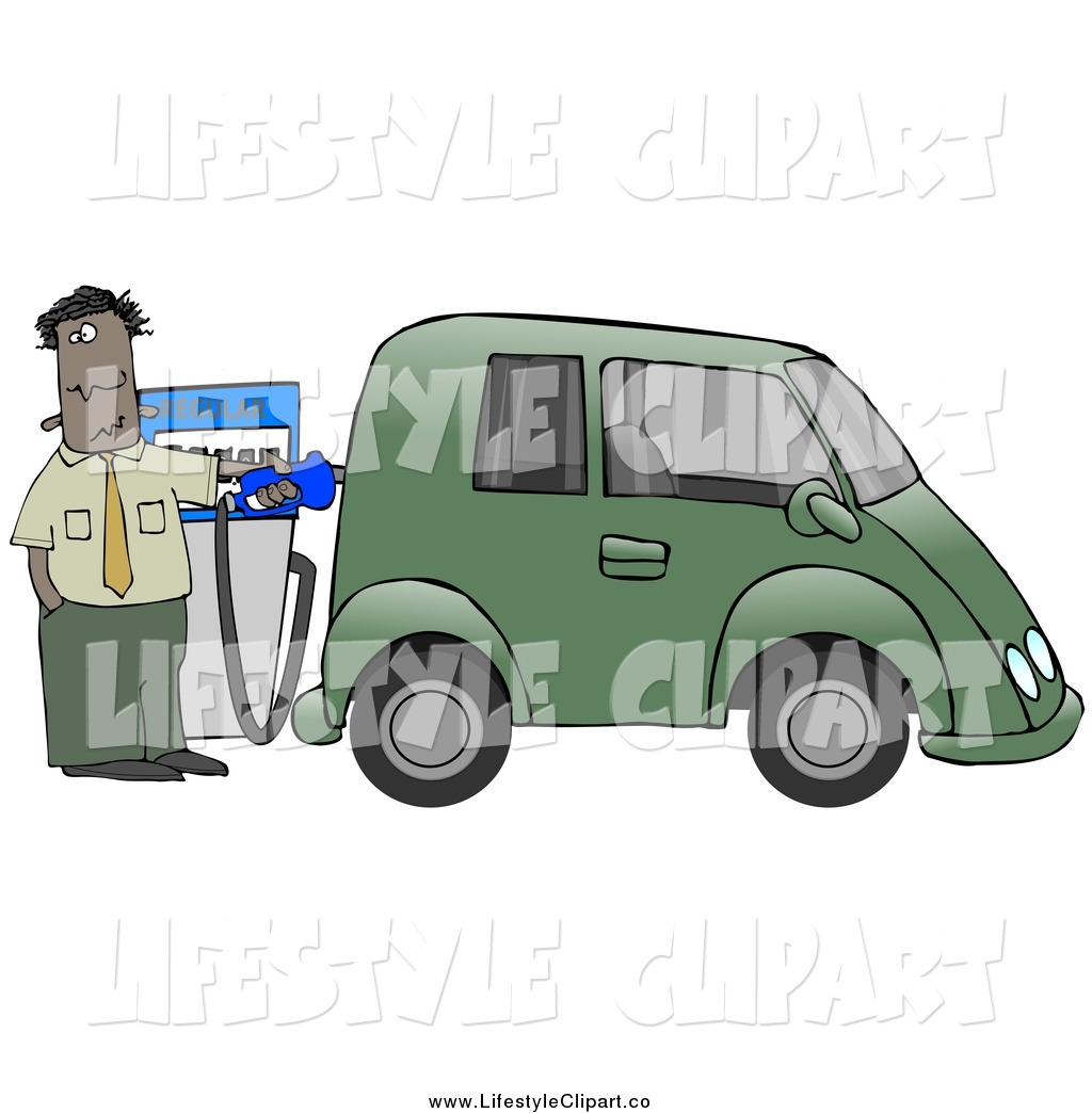 He Doesn T Want To To Fill Up His Green Car Which Resembles A Minivan