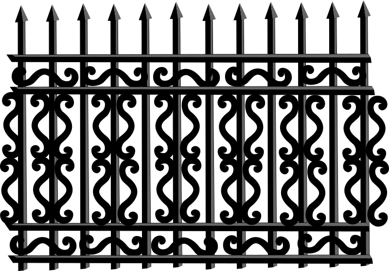 Iron Fence By Merlin2525   An Iron Fence Drawn With Inkscape